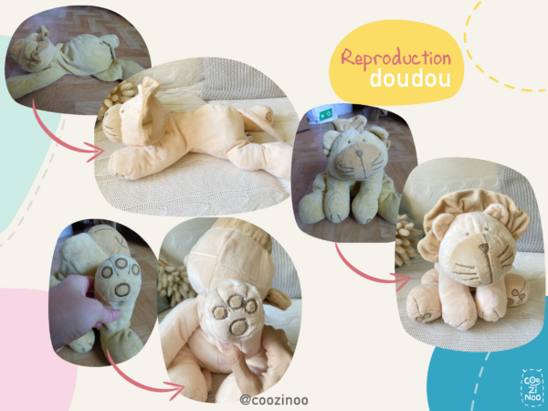 Reproduction doudou lion