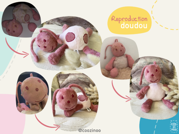 Reproduction doudou tortue coccinelle