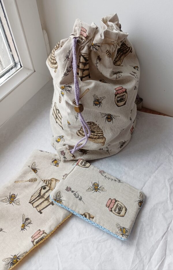 sac a pain ,sac pochon et lingettes