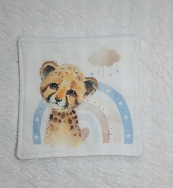 Lot de 4 Lingettes Lavables pour Bébé - Motif Animaux de la Savane – Image 5