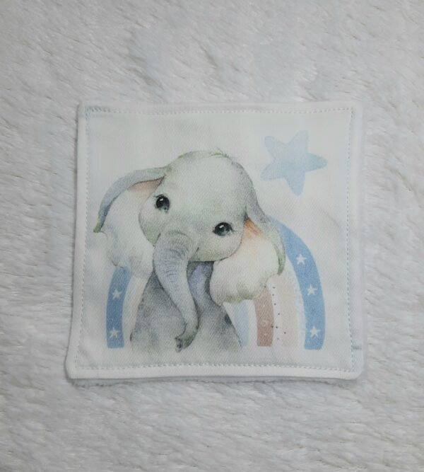 Lot de 4 Lingettes Lavables pour Bébé - Motif Animaux de la Savane – Image 2