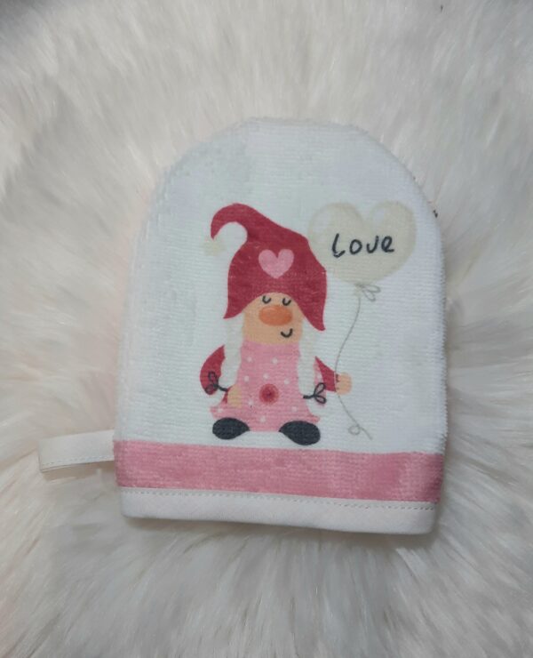 Mini-Gants de Toilette en Éponge de Bambou – Motif Saint-Valentin – Image 7