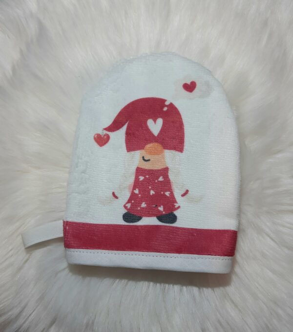 Mini-Gants de Toilette en Éponge de Bambou – Motif Saint-Valentin – Image 6