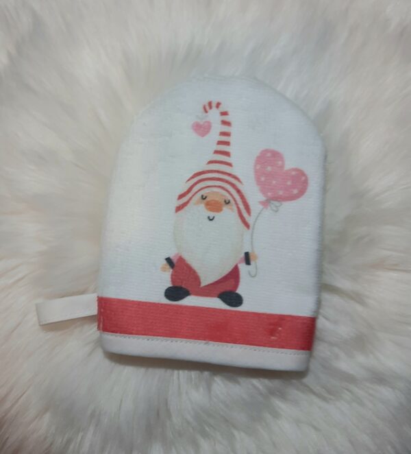 Mini-Gants de Toilette en Éponge de Bambou – Motif Saint-Valentin – Image 4