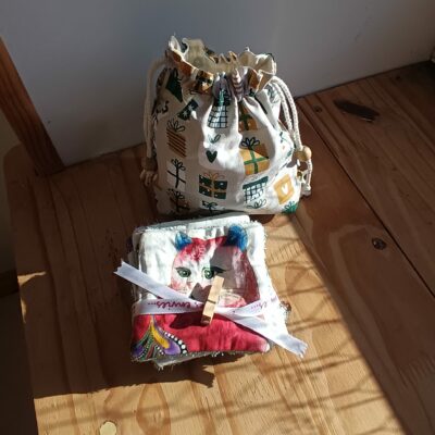 lingettes et sac cadeau