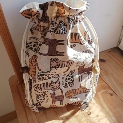 sac à pain, brioche, chat