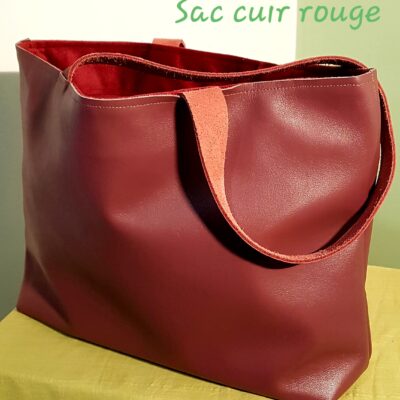 Sac en cuir rouge