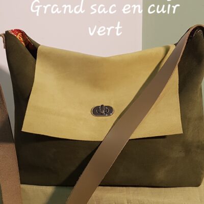 Sac à main cuir vert