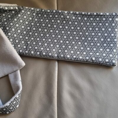 Bouillotte sèche à 3 compartiments FLEURS NOIRES
