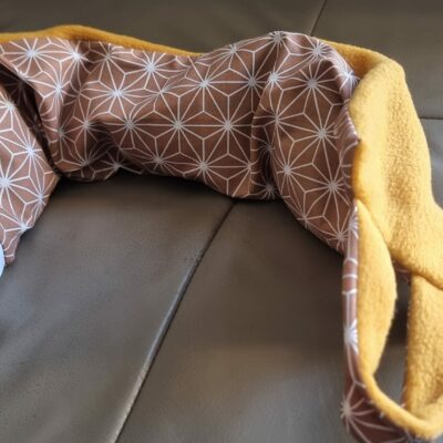 Bouillotte sèche à 3 compartiments CARAMEL et MOUTARDE