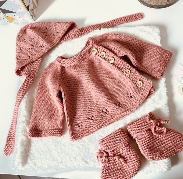 Ensemble babygirl 3 pieces coloris rose thé