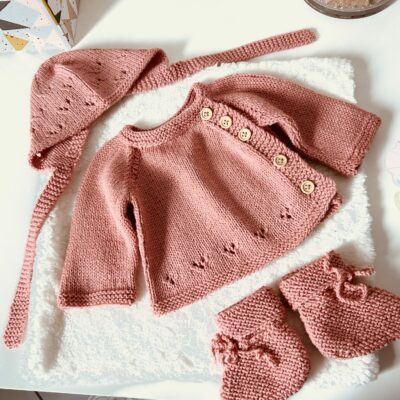 Ensemble babygirl 3 pieces coloris rose thé