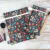 pochettes tissu enduit fleurs