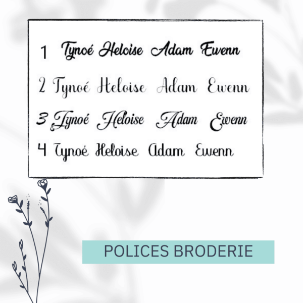 polices broderie