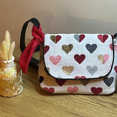 Mini sac "P'tite Poulette" coeur– L'élégance compacte et pratique