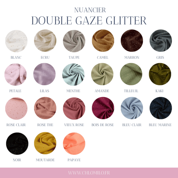 nuancier double gaze coton glitter