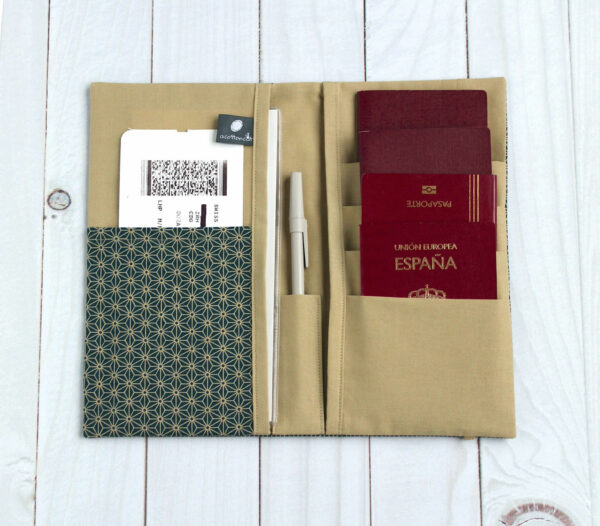 pochette billets avion passeports famille