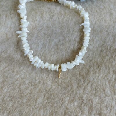 Collier nacre blanche