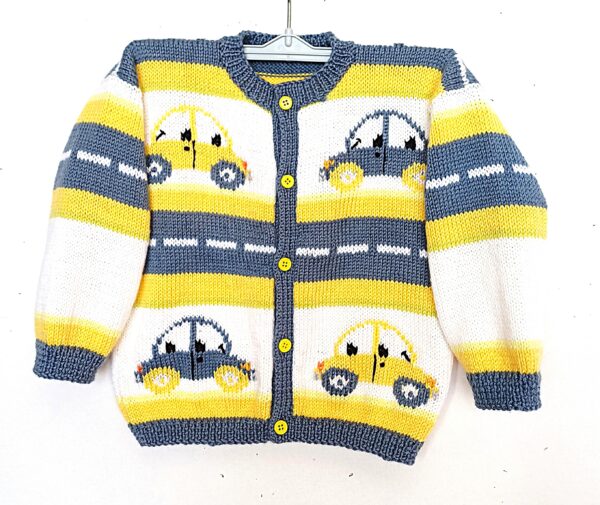 gilet enfant 2 ans avec des voitures