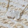 Collier en acier inoxydable et pierre naturelles