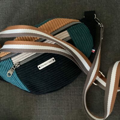 Sac banane en velours cotelé