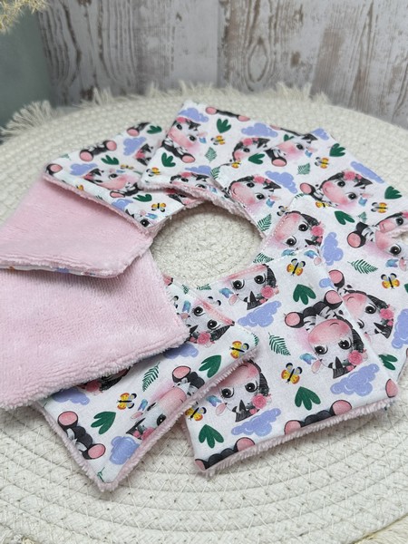 Lingettes lavables bébé motifs savane, animaux savanes éponge bambou, coton, polaire au choix - ATELIERSDISA