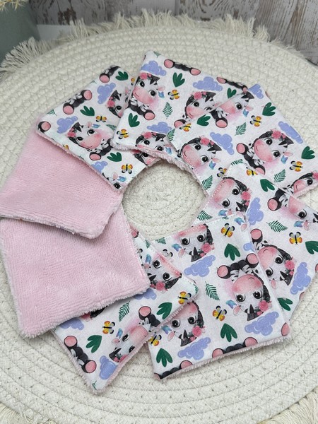 Lingettes lavables bébé motifs savane, animaux savanes éponge bambou, coton, polaire au choix - ATELIERSDISA – Image 2