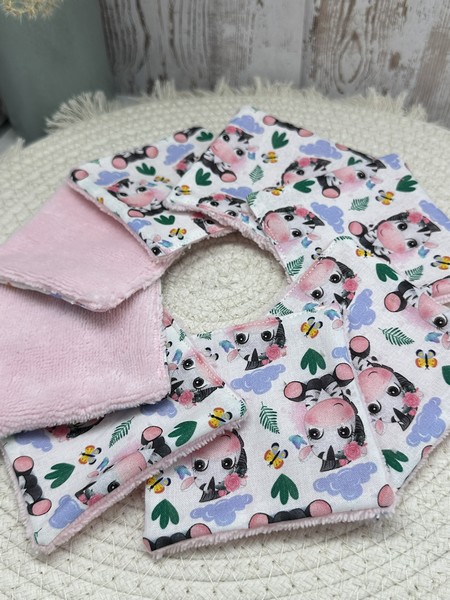 Lingettes lavables bébé motifs savane, animaux savanes éponge bambou, coton, polaire au choix - ATELIERSDISA – Image 3