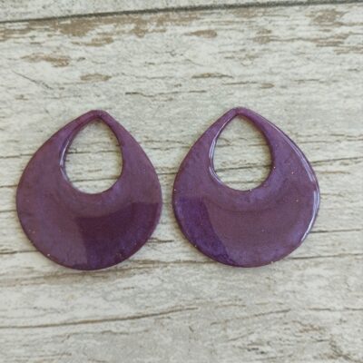Pampilles pendantes pour boucles d'oreilles interchangeables en résine