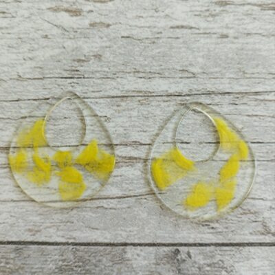 Pampilles pendantes pour boucles d'oreilles interchangeables en résine