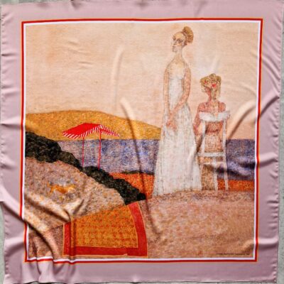 Foulard artistique en soie Armani "Enchantées"
