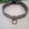 collier chien paracorde kaki/noir