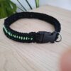collier chien paracorde noir/vert