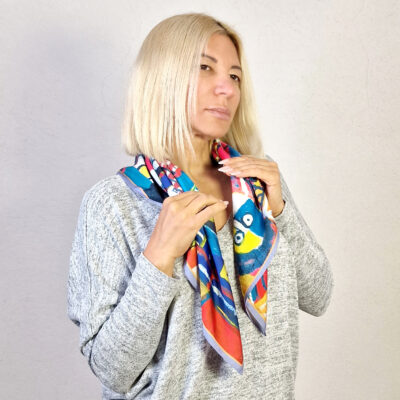Foulard en soie Armani "Puzzle" 70x70cm