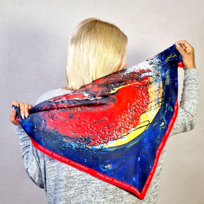 Foulard en soie Armani "Meteorit" 70x70cm