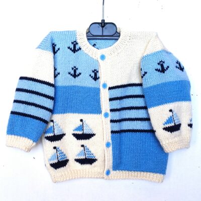 gilet pour bébé taille 1 an style marin