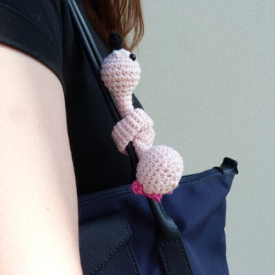 Attache sac à main Flamant rose