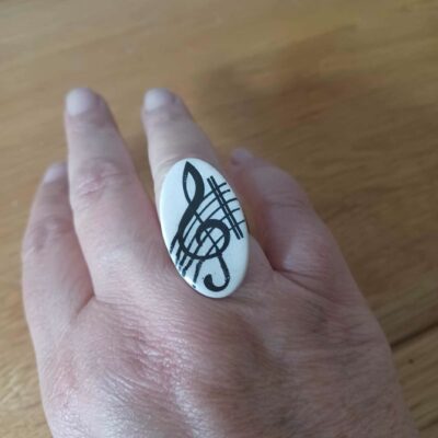 Bague femme clé de sol