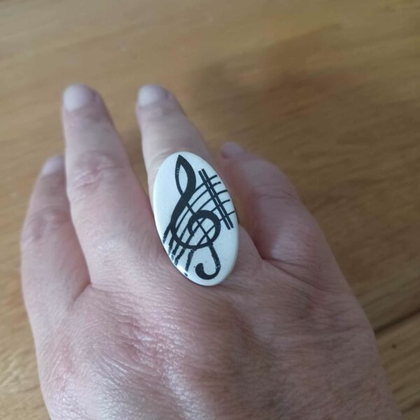 Bague femme clé de sol