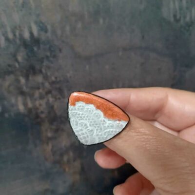 Bague dentelle orange