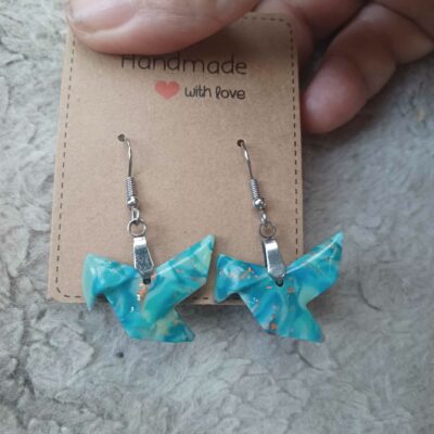 Boucles d'oreilles Origami oiseaux