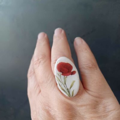 Bague coquelicot