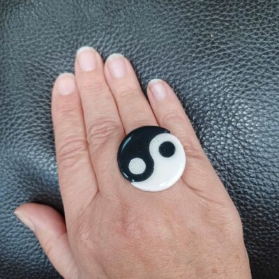 Bague femme yin et yang