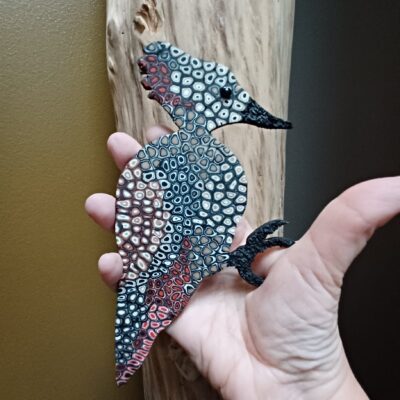 Décoration murale oiseau pic et peiche