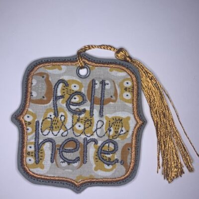 Marque pages "fell asleep here"