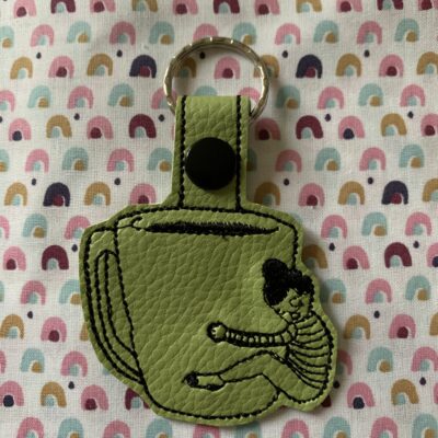 Porte clés "jamais sans ma tasse"