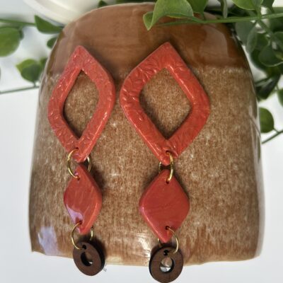 Boucles d’oreilles « Les bohèmes » terracotta