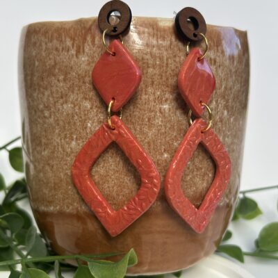 Boucles d’oreilles « Les bohèmes » terracotta