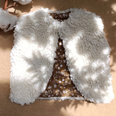 Collection "Au chaud" - gilet de berger bébé