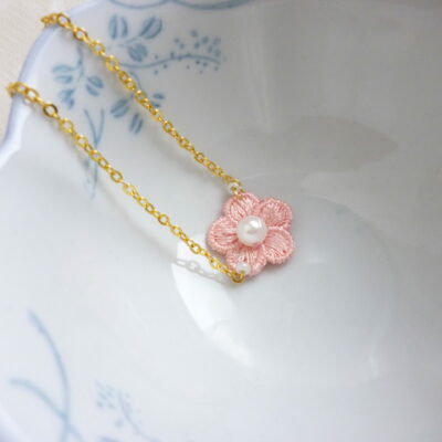 Bracelet Fleur de cerisier [white pearl]
